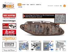 Tablet Screenshot of dnmodels.com